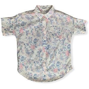 Lucky Brand Floral Print Button Down Blouse XS